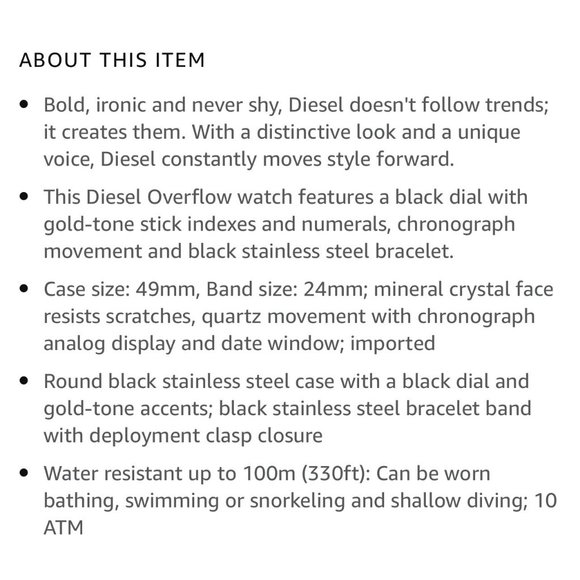 Diesel Men's Overflow Stainless Steel Chronograph Quartz Watch - Picture 12 of 12